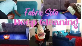 Deep Cleaning My Fabric Sofa // How To Clean Fabric Sofa Without A Vacuum Cleaner