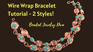 Wrap Your Wrist In Style: Spiral Wire Bracelet With Beads #beadedjewelrydiva #easyjewelry