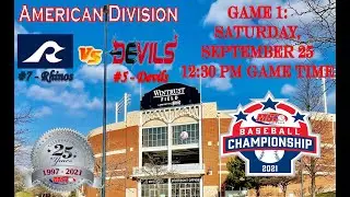 MSL Baseball Championship 2021 - ALCS Game 1: Rhinos Vs Devils - September 25, 2021