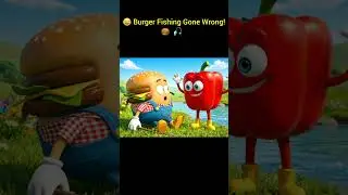 🍔 Burger & Capsicum&rsquo;s Funny River Adventure 🌊😂 | Funny Food World