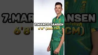 Top 10 Tallest Cricketers in the World  #youtubeshorts #shortsfeed #cricket #top10