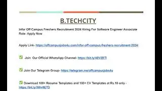 Infor Off Campus Freshers Recruitment 2024 Hiring For Software Engineer Associate Role