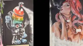 Airbrush Wall Mural Smoke Shop