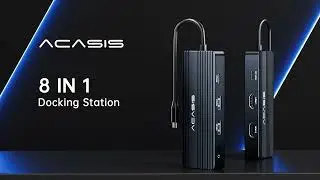 Acasis 8 Ports 4K 60Hz VGA USB C Docking Station