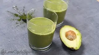 Keto Smoothie &ndash; Healthy Green Detox Low Carb Smoothie