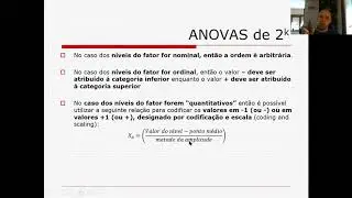 3. ANOVAS 2^k e ANCOVAS