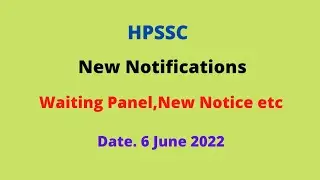 HPSSC New Notifications (8 June 2022) JE(Civil), Petrol Pump Attendant Waiting Panel.