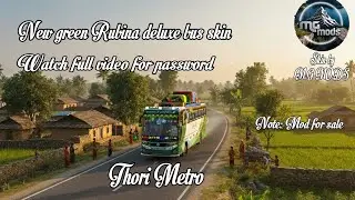 Green Rubina deluxe bus skin for bussid..skin by||MG MODS
