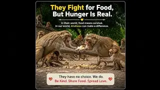 Fighting for foods Monkey 