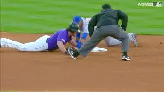 Kyle Schwarber's Strong Throw Nabs Daniel Murphy at 2nd