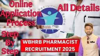 WBHRB Pharmacist form fill up 2025 | Online application process | Step by step