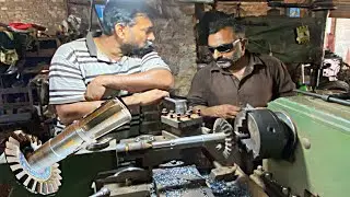 Today amazing process heavy duty gearbox axle and star fighting in local factory 