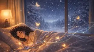 Peaceful Winter Night ❄️ Soft Piano & Snowfall Deep Sleep Music, 432Hz, Cozy Ambience