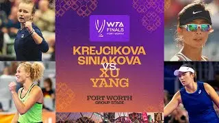 Krejcikova/Siniakova vs. Xu/Yang | 2022 WTA Finals Group Stage | Match Highlights