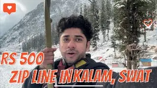 Rs 500 Zip Line in Kalam, Swat in Winters #pakistan #swatvalley #adventure #travelvlog #swat 