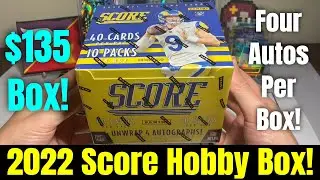 *🚨2022 Score Football Hobby Box Opening!🚨* I Bought It For $135! 4 Autos Per Box & More!