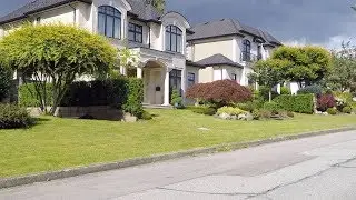 Vancouver BC Canada. Life in the City. Walking Tour of West Side Near Oak Street.