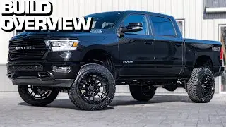 BUILD OVERVIEW: Lifted 2020 Ram 1500 | 6 Inch Rough Country Lift | 22x12 Fuel Rebel Wheels