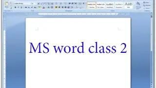 Microsoft Office Word Class 2 tutorial(Hindi/English)