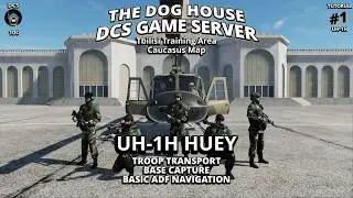 DCS: UH-1H Huey Troop Transport Base Capture Basic ADF Navigation