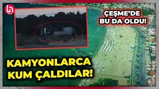 ALTINKUM'A KEPÇE! Çeşme'de gece yarısı çuval çuval 'kum' çaldılar!