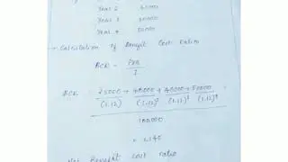 Benefit Cost Ratio  2GI18MBA41