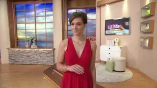 Oval Pink Spinel & Diamond 5-Stone Band Ring, 0.70 cttw on QVC