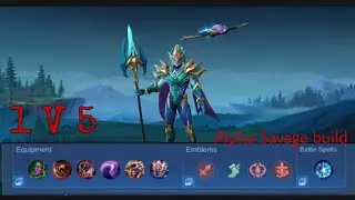 Alpha Savage Build (1v5) full gameplay video mobile legends 2023