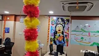 Beautiful decoration before Durga Puja at UCO Bank Head Office, Kolkata