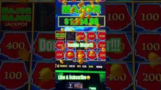 DOUBLE MAJOR JACKPOT!!!🤑 #jackpot #fypシ゚viral #fyp #majorjackpot #casino #yaamava #subscribe
