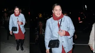 Abbie Cornish keeps it casual as she heads to a friends birthday party at Olivetta restaurant!