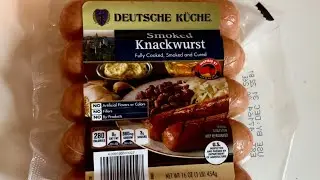 Aldi Knackwurst Review | Deutsche K&uuml;che Smoked Knackwurst | Knockwurst