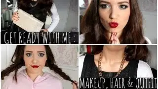 GET READY WITH ME | Christmas Makeup, Hair & Outfit!
