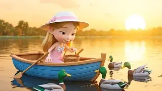 Friendly Gorilla & Cute Girl Skiing and Boating Adventure | Funny Animal Cartoon Story for Kids