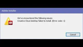 Adobe Error code 1 Fix