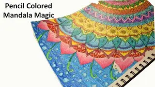 Coloring a Full Mandala Page with Pencil Colors | Calm & Mindful Art
