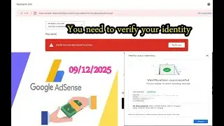 You need to verify your identityTo receive payments from Google AdSense To keep earning on YouTube