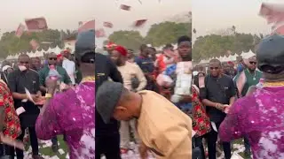 Enugu young Billionaires Rain Excess Money At Burial That Almost Caused Stampede