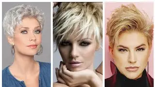 Silver Fine Pixie💇Haircut Ideas 2022/Long Pixie-Bob With Choppy Pixie Cut/Any Face Type Haircut