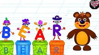 Learn Letters with Puzzles BUILD THE WORD BEAR Alphabet Learning for Kids VIDEOS FOR KIDS LEARNING
