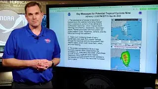 Afternoon update on Potential Tropical Cyclone Nine from the NHC in Miami, FL (September 26, 2025)
