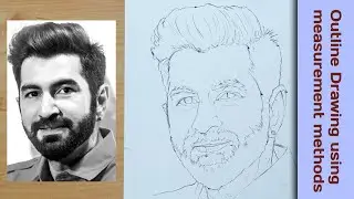 How to draw outline using measurement methods |  face outline drawing