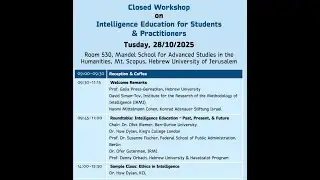 IFIS Intelligence Studies Conference 2025 | Intelligence Education - Past, Present and Future