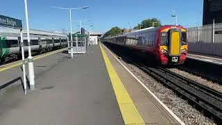 Gatwick Express passing three bridges for brighton