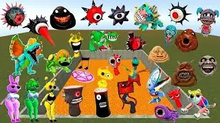 LAVA HOLE INCREDIBOX MISS SPRUNKI MR SUN TREE FUN PC / POU BOU'S SPARTAN KICKING in Garry's Mod !