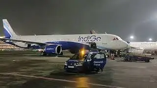 6E INDIGO  AIRBUS A-320 IN COCKPIT GROUND FORCE READIES FOR NEXT FLIGHT, A-321's PARKED BY SIDE👁️👁️