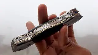Custom Handmade Damascus Steel Pocket Folding Knife Green Pakka Wood Handle BY SK KNIVES TRADERS