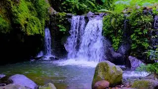 Calm Meditation Sessions with Flowing Mountain River, Soft Nature White Noise