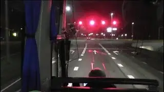 Нидерланды, город Арнём 2 часа ночи. Едем на автобусе. Nijmegen. Нидерланды (Netherlands).
