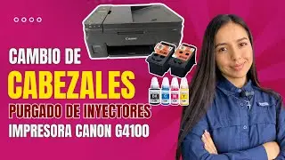 Cambio de Cabezales y purgado de inyectores en #impresora  #canon